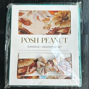 Posh Peanut Swaddle + Headwrap Set